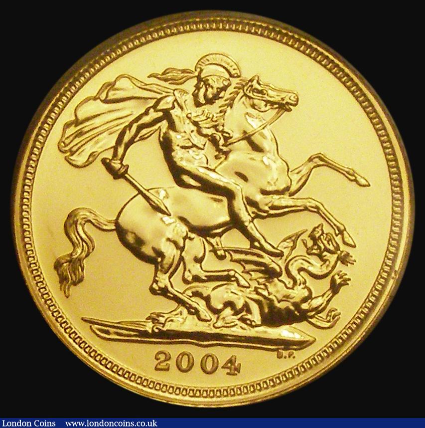 London Coins : A185 : Lot 2162 : Sovereign 2004 Marsh 319, S.SC4, BU still sealed in the Royal Mint plastic