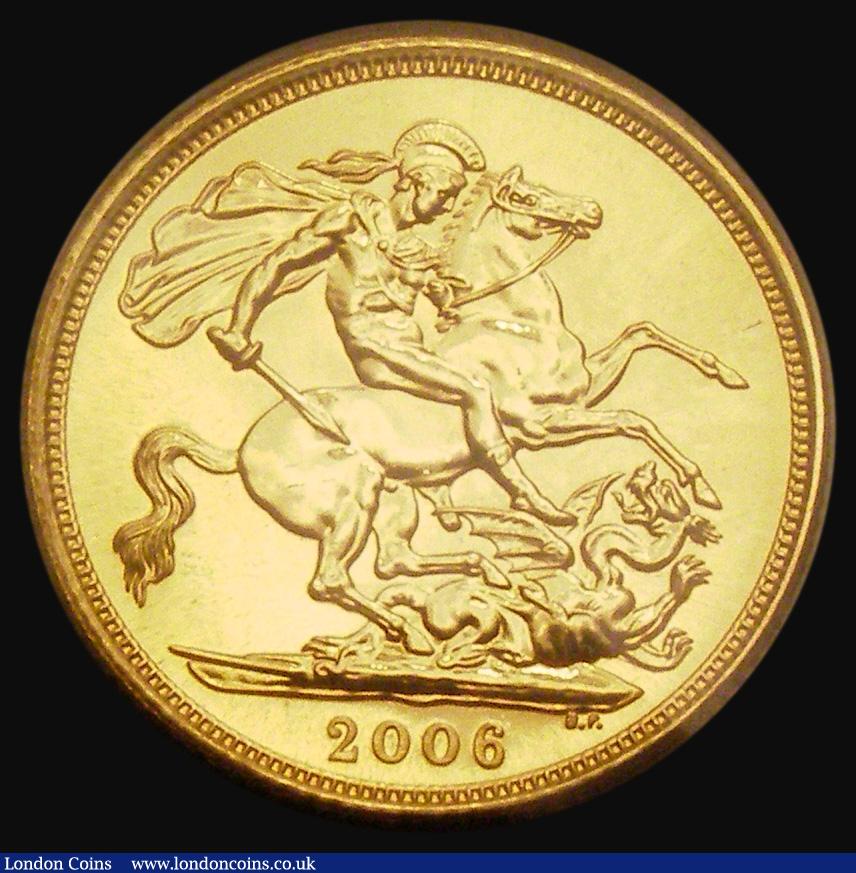 London Coins : A185 : Lot 2164 : Sovereign 2006 Marsh 323, S.SC4, Lustrous UNC, still sealed in the Royal Mint plastic