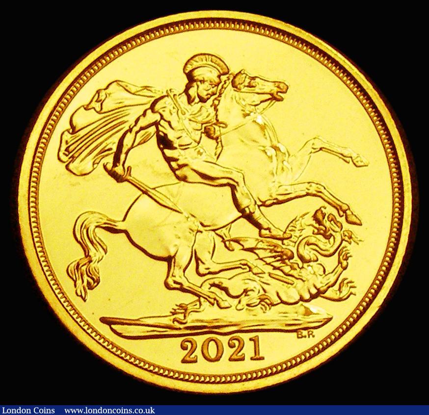 London Coins : A185 : Lot 2179 : Sovereign 2021 Marsh 361, S.SC9, Lustrous UNC with light toning in places