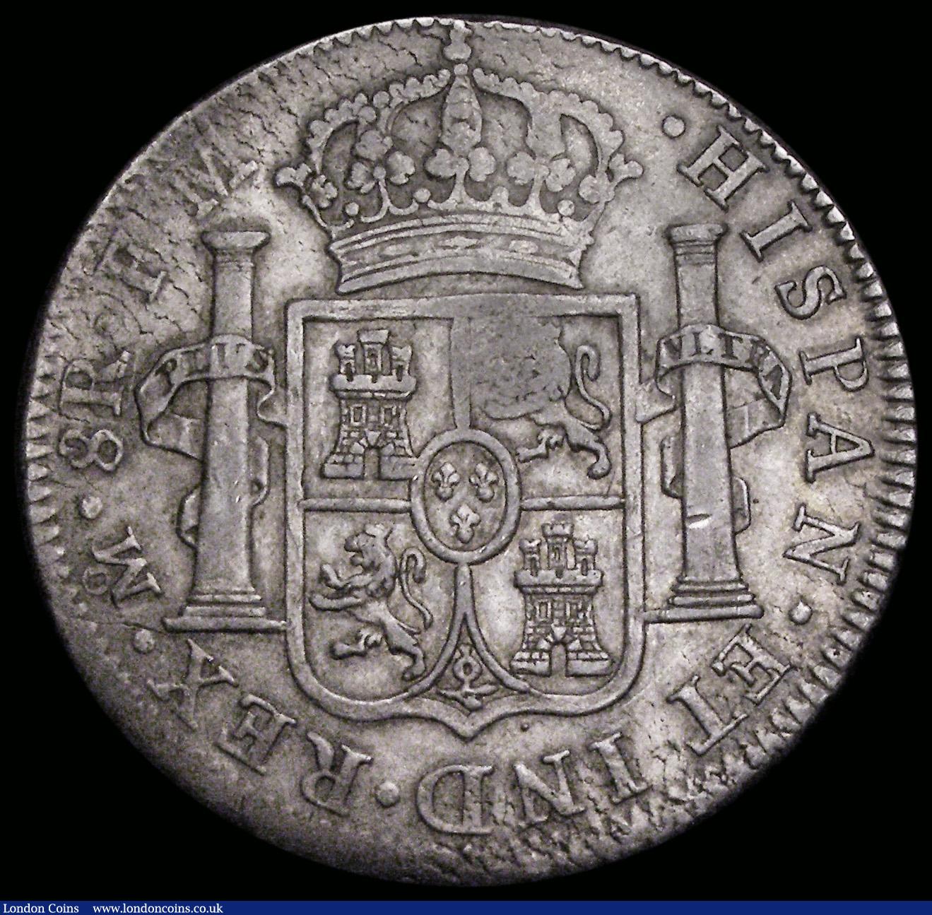 London Coins : A185 : Lot 2308 : Dollar George III Oval Countermark on a Mexico 8 Reales 1795 Mo FM ESC 129, Bull 1852 countermark Fi...