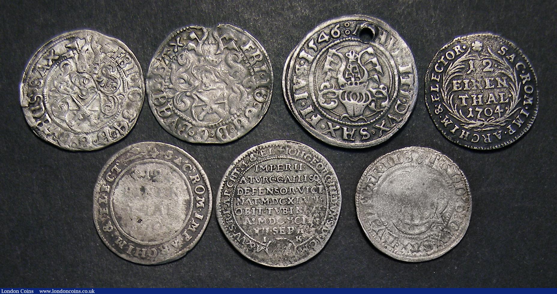 London Coins : A185 : Lot 3390 : German States - Saxony (7) Saxony-Ernestine (4) Groschen (Zingroschen) (2) undated (1507-1523) MB#79...