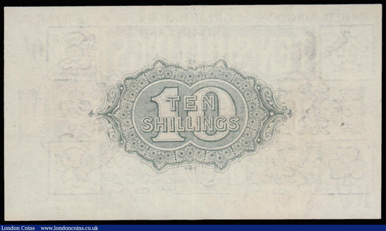 London Coins : A185 : Lot 52 : Ten Shillings Warren Fisher T26 issued 1919 E/93 375625 (No. with dash), EF or better
