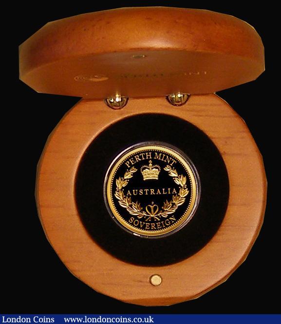London Coins : A185 : Lot 893 : Australia 25 Dollars Gold 'Sovereign' 2015P Proof FDC in the Perth Mint box of issue with ...