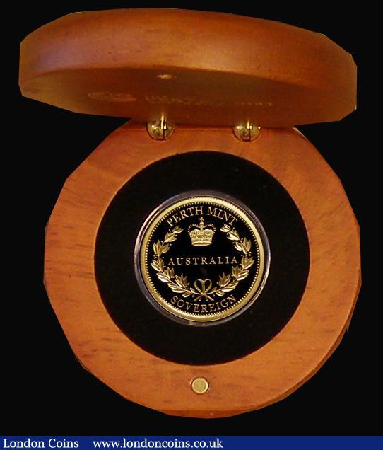 London Coins : A185 : Lot 895 : Australia 25 Dollars Gold 'Sovereign' 2017 Proof FDC in the Perth Mint box of issue with c...
