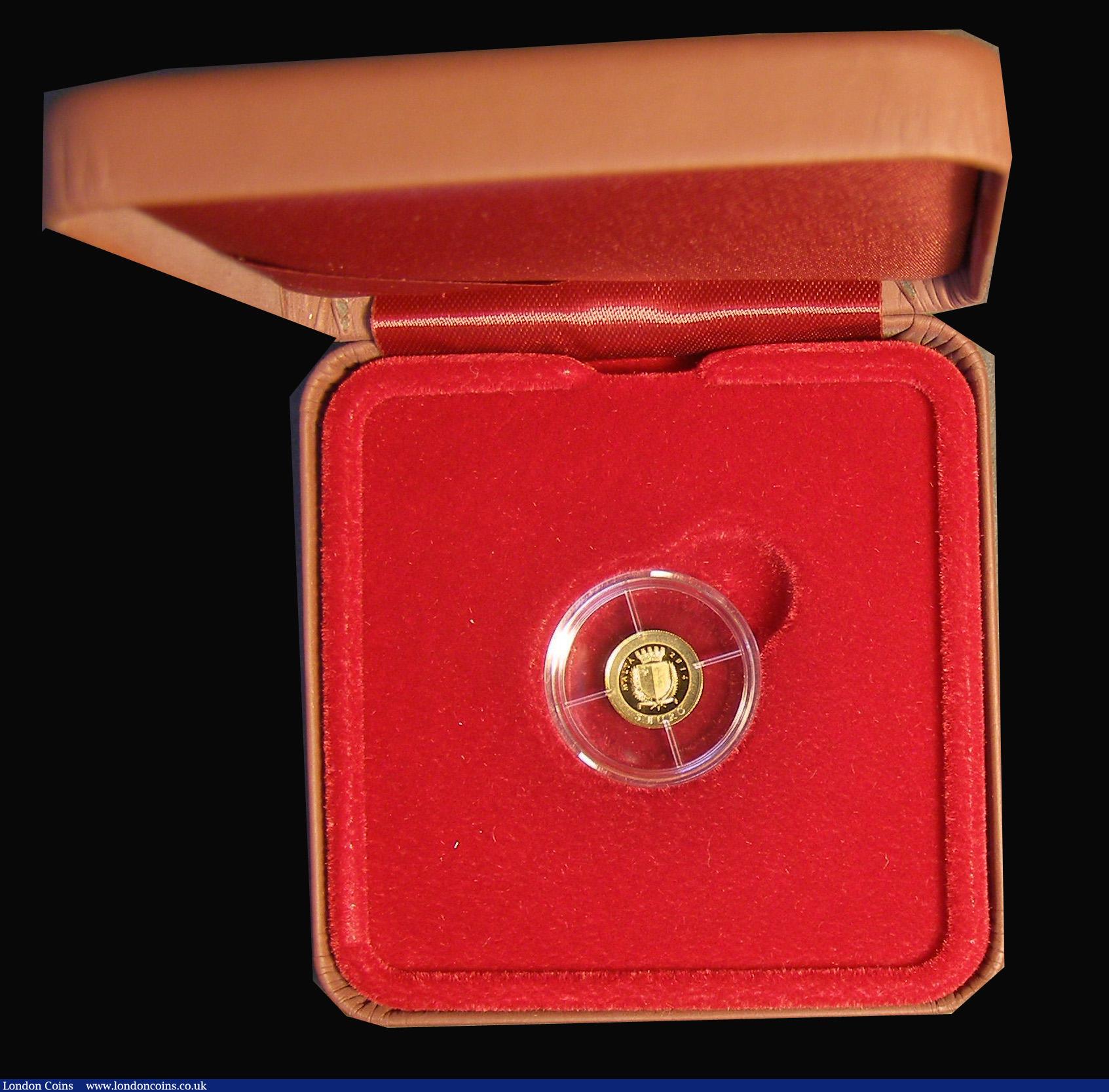 London Coins : A185 : Lot 934 : Malta 5 Euro 2014 The Zecchino Gold Proof FDC in the Royal Dutch Mint box with certificate (half gra...
