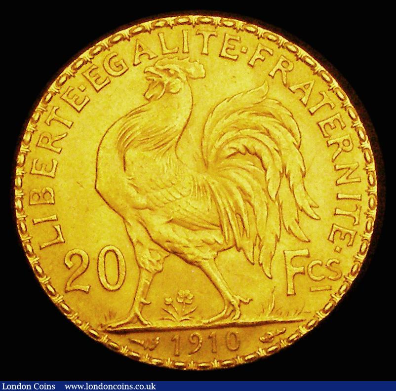 London Coins : A186 : Lot 1053 : France 20 Francs Gold 1910 KM#857 Lustrous UNC