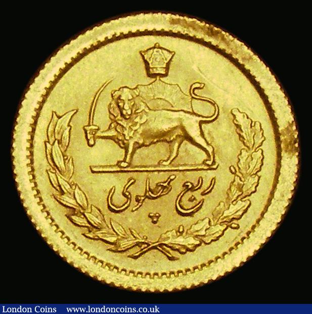 London Coins : A186 : Lot 1096 : Iran Quarter Pahlavi AH1335 KM#1160 EF with a scratch on the obverse