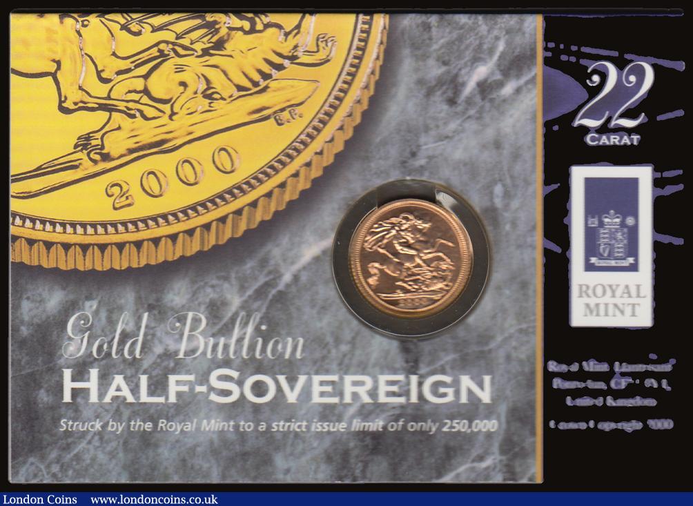 London Coins : A186 : Lot 396 : Half Sovereign 2000 Marsh 545, S.SB4 Lustrous UNC on the Royal Mint card of issue