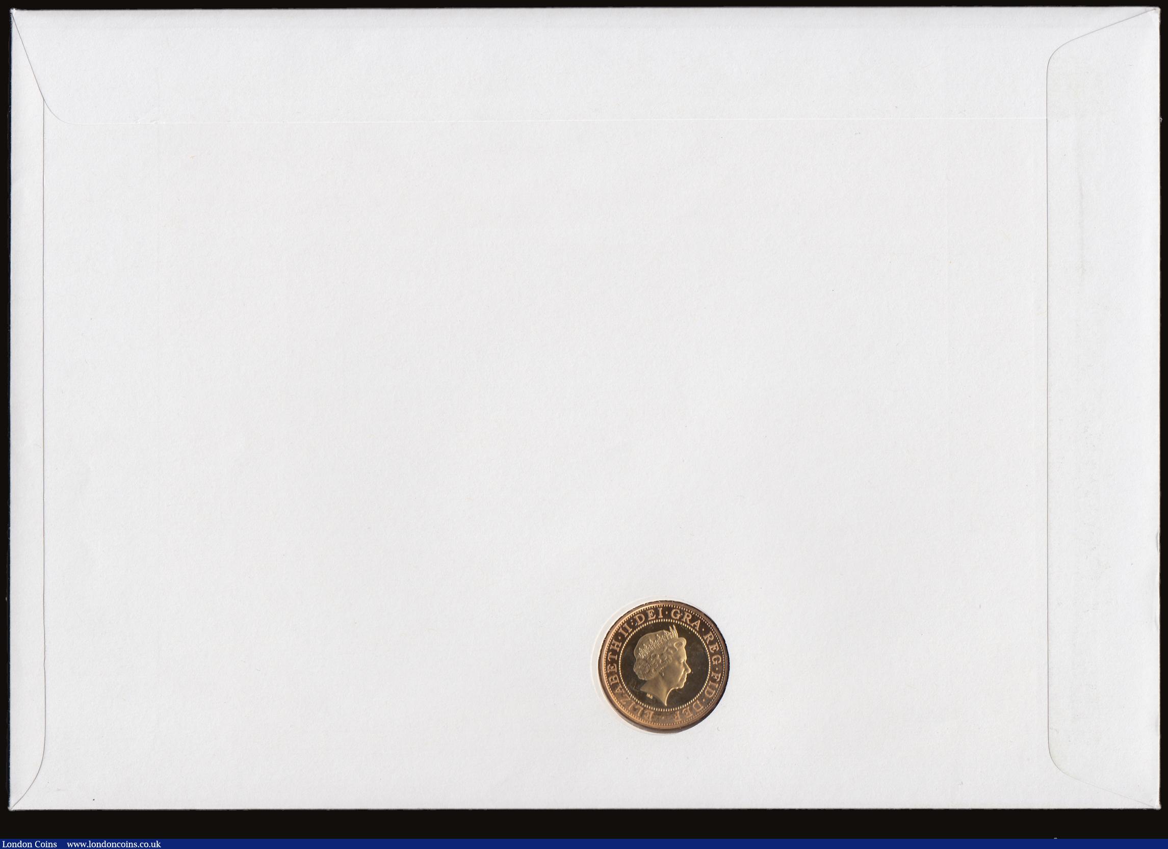 London Coins : A186 : Lot 497 : Two Pounds 2004 Trevithick's Locomotive Gold Proof FDC in Westminster's The Great Britain ...