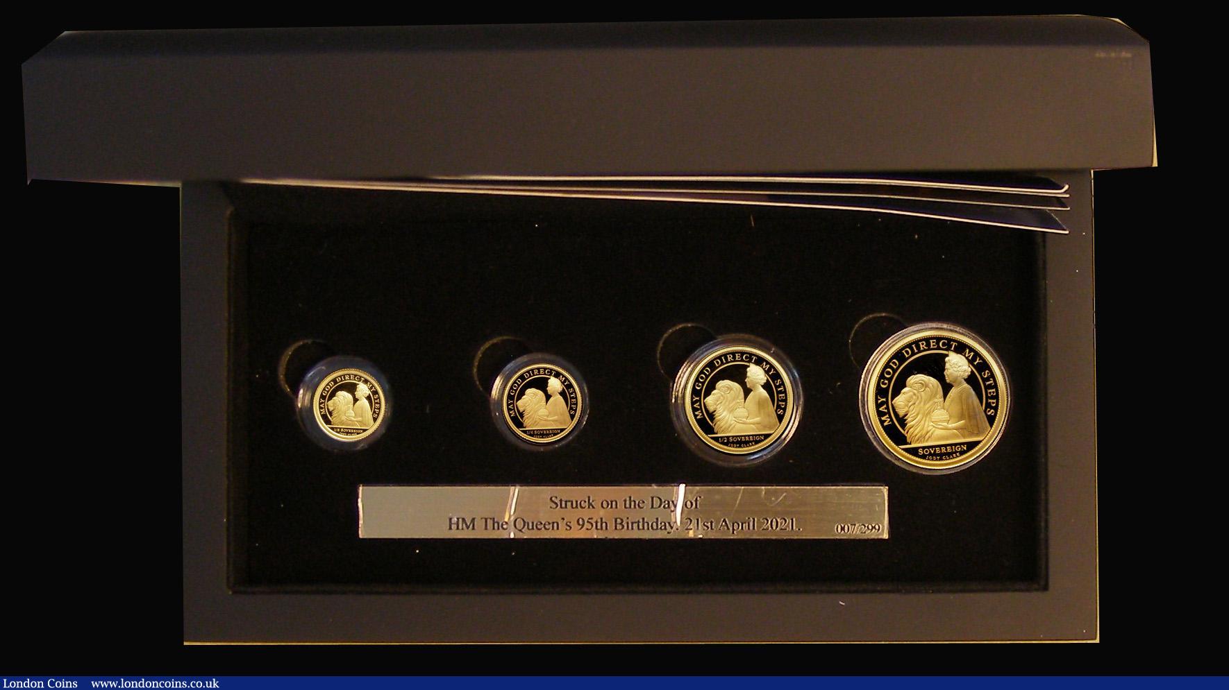 London Coins : A186 : Lot 554 : Alderney Gold Proof Set 2021 Queen Elizabeth II 95th Birthday, 'Struck On The Day 21st April 20...