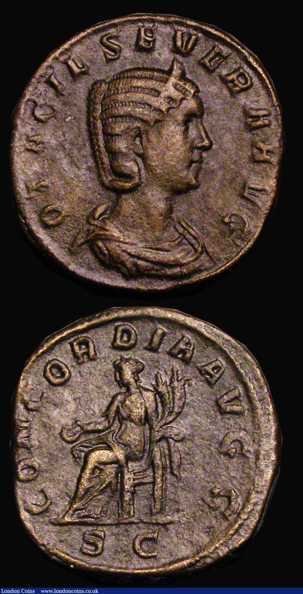 Roman Sestertius (2) Philip I (244-249AD) Obverse: Laureate and drap ...