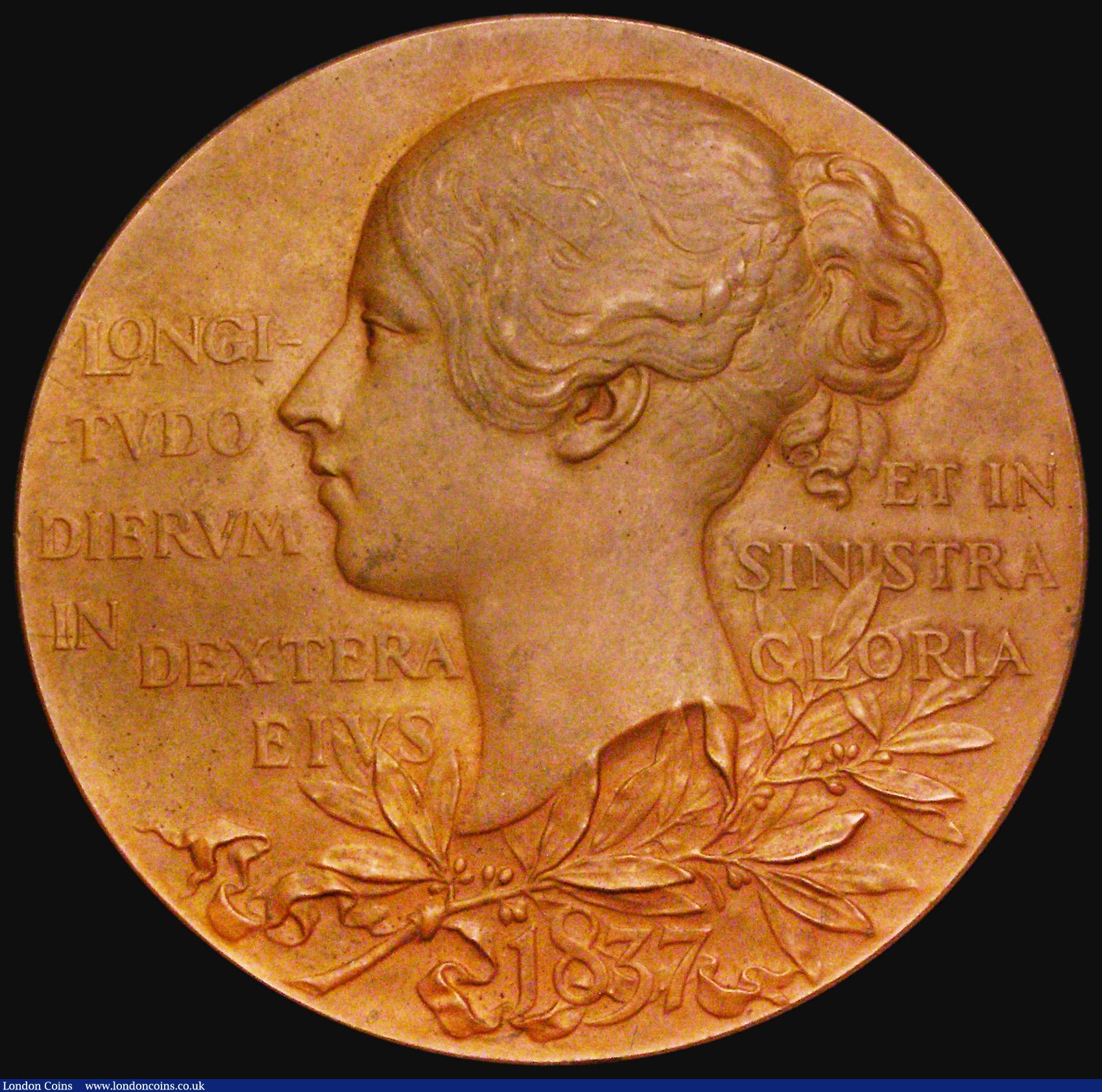 London Coins : A187 : Lot 1149 : Diamond Jubilee of Queen Victoria 1897 56mm diameter in bronze, The Official Royal Mint issue, by G....