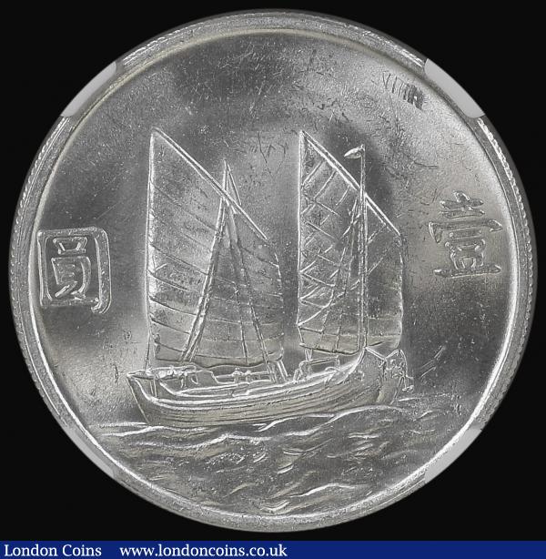 London Coins : A187 : Lot 1332 : China Junk Dollar Yr23(1934) L&M 110 graded MS61 by NGC