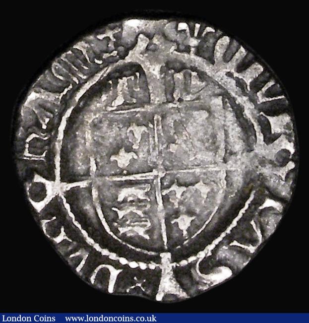 London Coins : A187 : Lot 1656 : Penny Henry VIII 'Sovereign' type, First Coinage, Durham Mint, Bishop Ruthall, TD above sh...