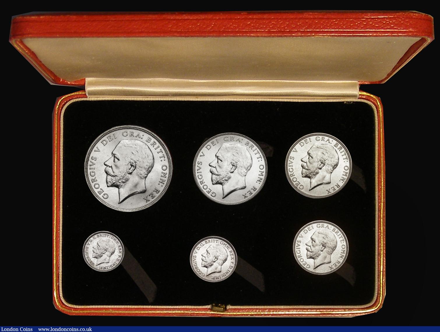 London Coins : A187 : Lot 1700 : Proof Set 1927 (6 coins) Crown to Silver Threepence nFDC to FDC with some hairlines on some coins in...