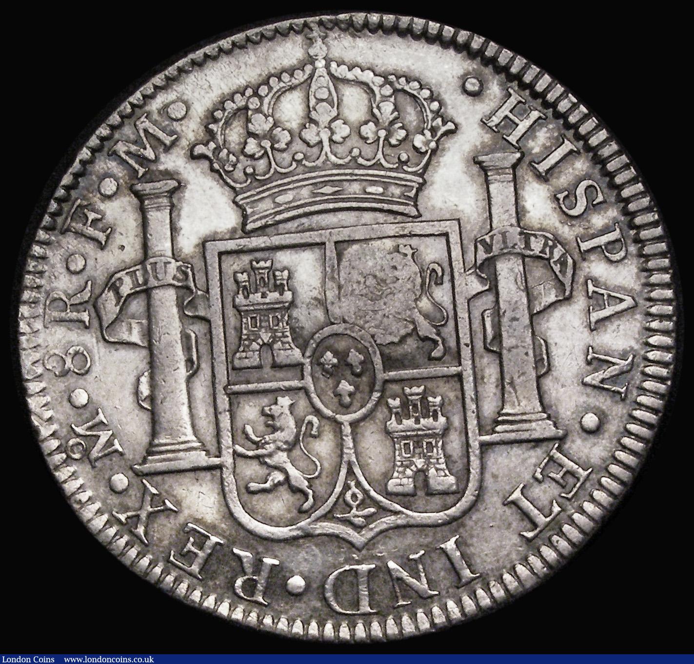 London Coins : A187 : Lot 1793 : Dollar George III Oval Countermark on 1793 Mexico 8 Reales, ESC 129, Bull 1852, Countermark GVF, hos...