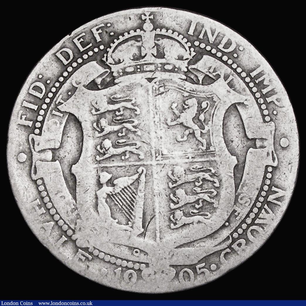 London Coins : A187 : Lot 2100 : Halfcrown 1905 ESC 750, Bull 3571 VG/Fair, the key date in the series