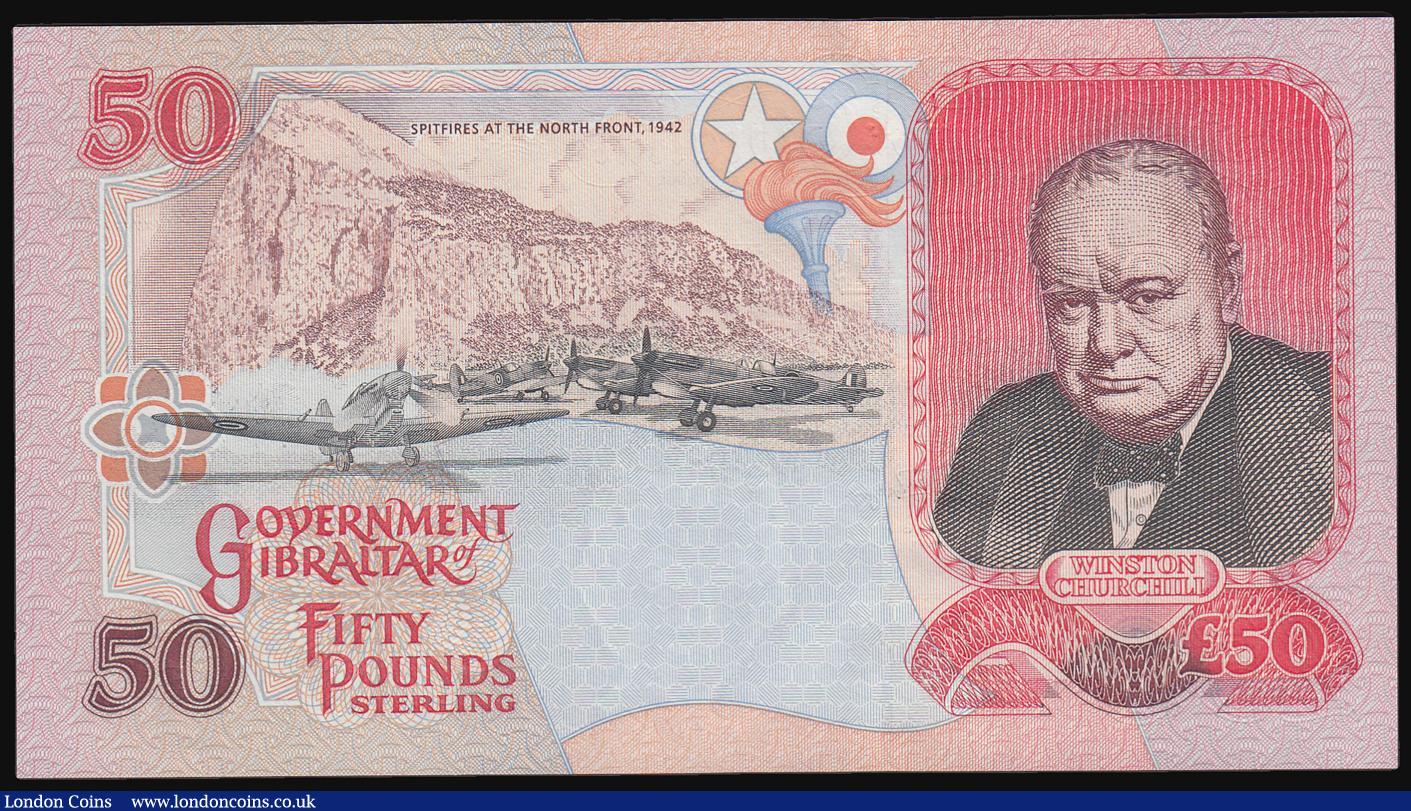 London Coins : A187 : Lot 300 : Gibraltar 50 Pounds 1st July 1995, Pick 28, Churchill on reverse, UNC