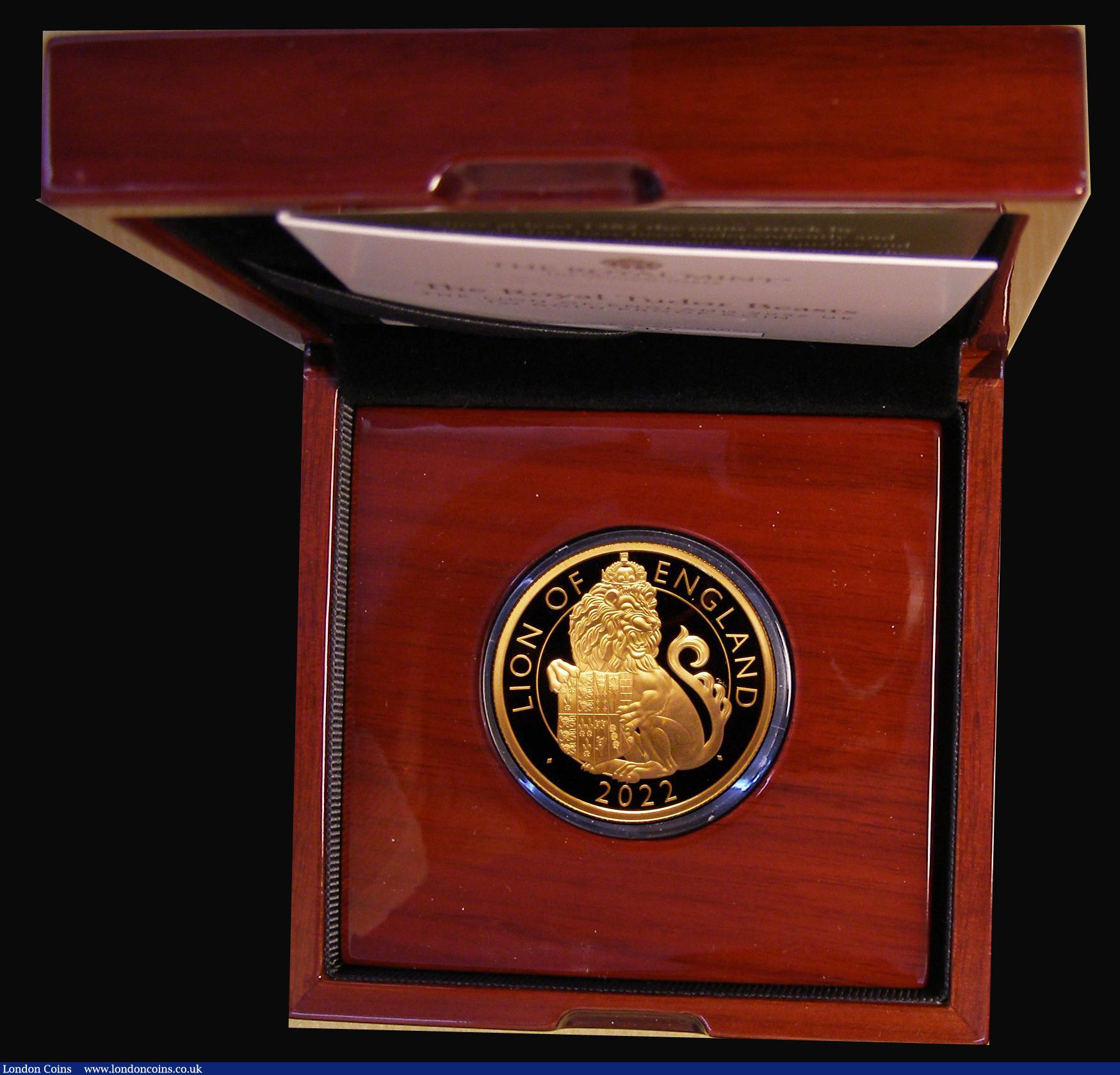 London Coins : A187 : Lot 682 : One Hundred Pounds 2022 - Royal Tudor Beasts - The Lion of England S.TBCGB2 Gold Proof FDC in the Ro...