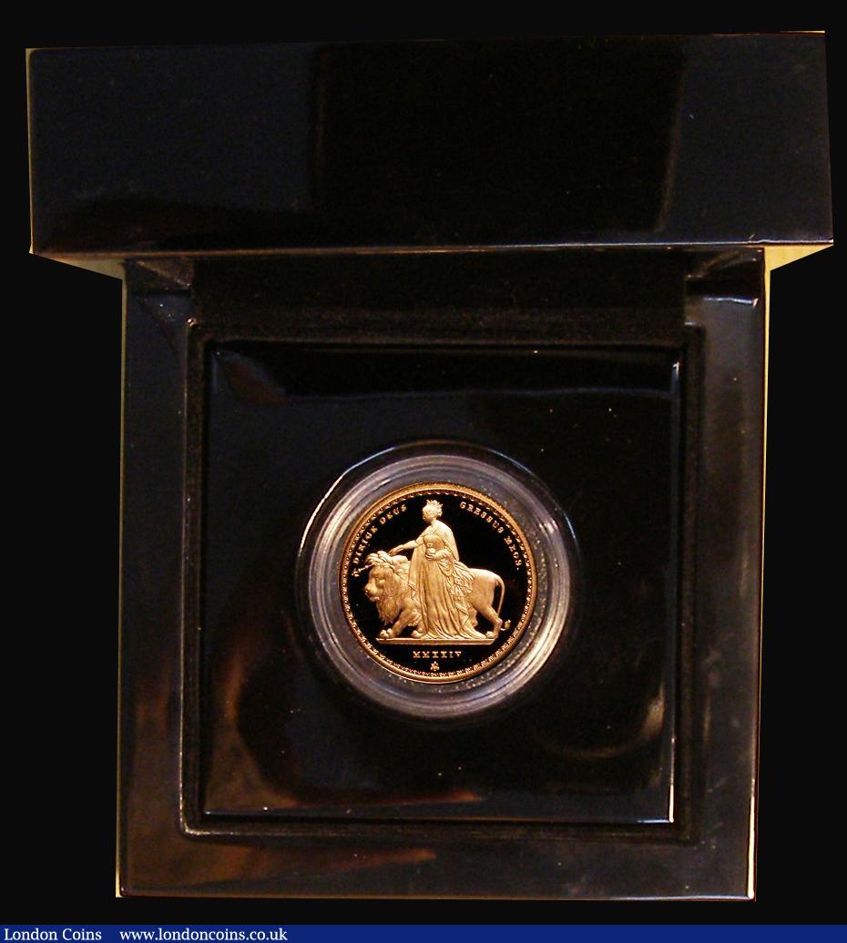 London Coins : A187 : Lot 908 : St. Helena Sovereign 2024 The William Wyon Una and The Lion Gold Sovereign Gold Proof FDC in the Eas...