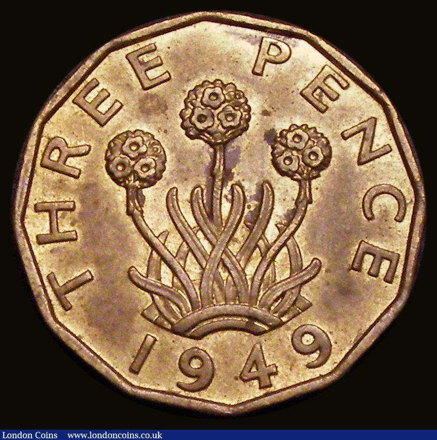 London Coins : A188 : Lot 1165 : Brass Threepence 1949 Peck 2392 GVF
