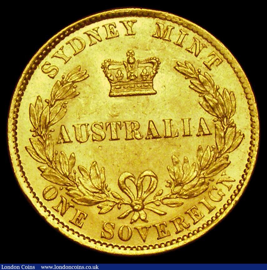 London Coins : A188 : Lot 728 : Australia Sovereign 1866 Sydney Branch Mint, Marsh A371, EF/GEF with only a few contact marks, scarc...