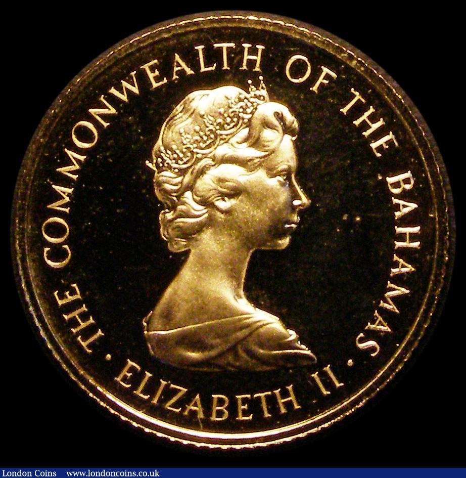 London Coins : A188 : Lot 738 : Bahamas $100 Gold 1981 Royal Wedding of Prince Charles and Lady Diana Spencer Gold Proof KM#87, nFDC...