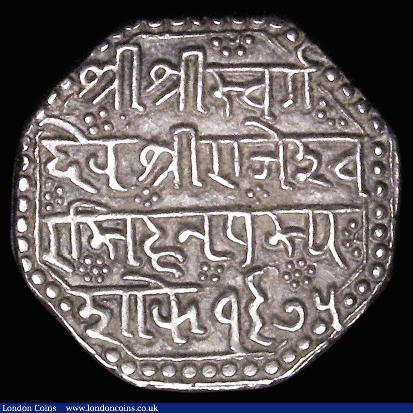 London Coins : A188 : Lot 830 : India - Independent Kingdoms - Assam One Rupee Rajesvara Simha SE1675 (1751-1769AD) KM#145, 11.40 gr...