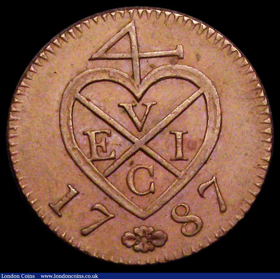 London Coins : A188 : Lot 909 : Netherlands East Indies Two Kepings 1787 (AH1202) KM#258 NEF a pleasing example with excellent surfa...