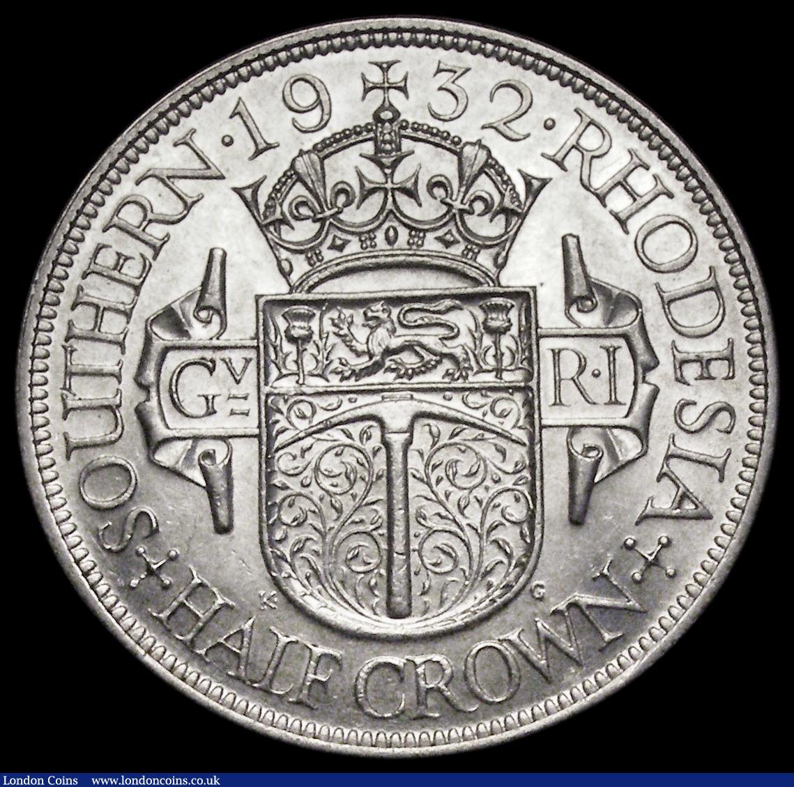London Coins : A188 : Lot 940 : Southern Rhodesia Halfcrown 1932 KM#5 GEF and lustrous, the obverse with some thin scratches in the ...