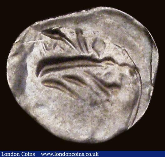 London Coins : A189 : Lot 1025 : Iran 1/8 Kran AH1270, uniface, KM#821.5, 0.59 grammes, this date unlisted by Krause, VF with some we...