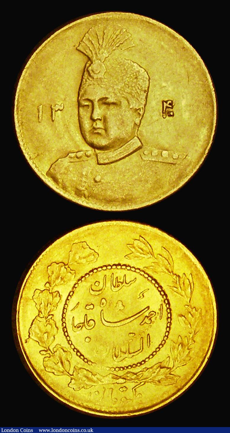 London Coins : A189 : Lot 1029 : Iran Gold Toman (2) AH 1340 KM#1074 Good Fine, AH1341 KM#1074 NVF/VF