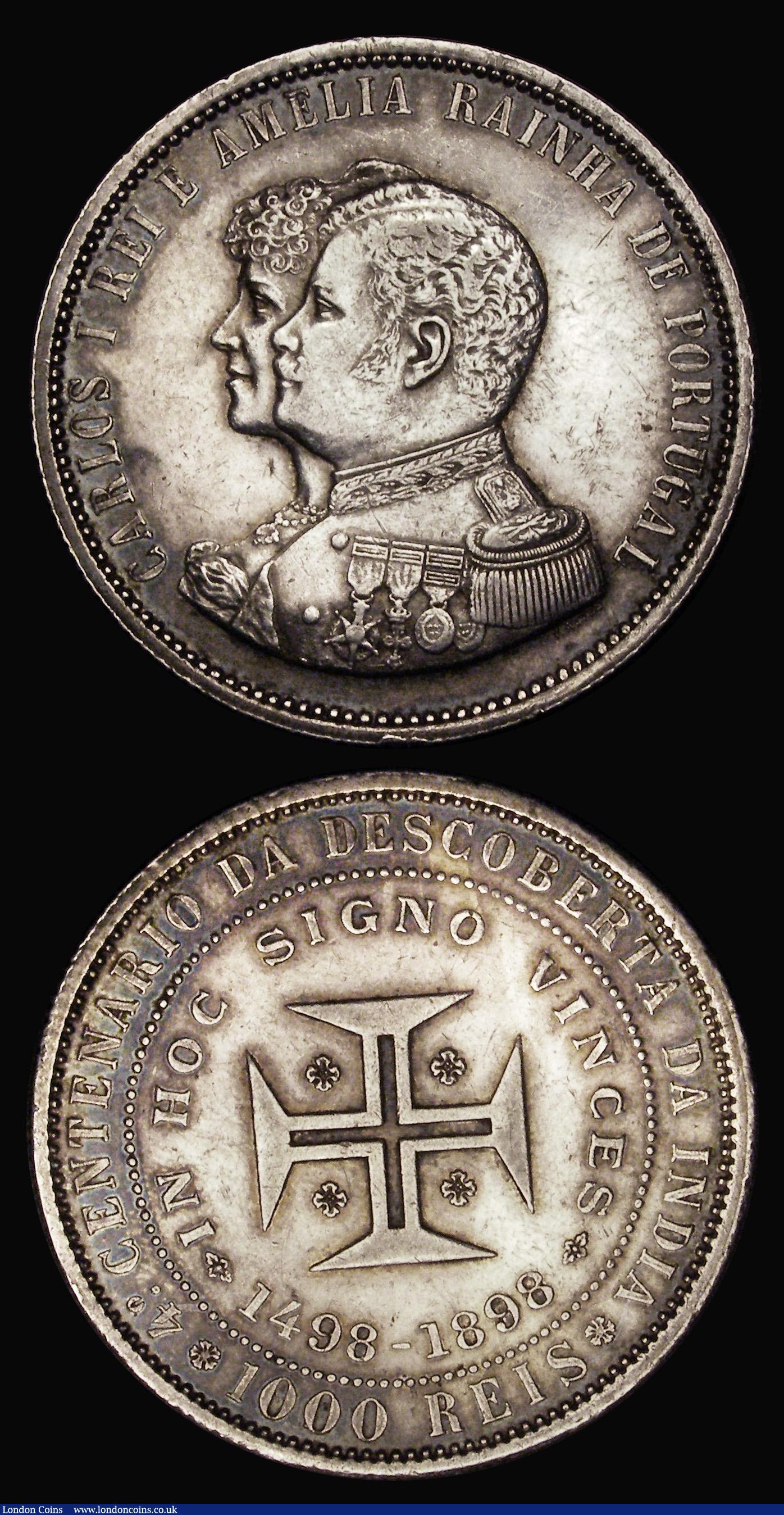 London Coins : A189 : Lot 1252 : World (2) Portugal 1000 Reis 1898 400th Anniversary of the Discovery of India KM#539 GVF/NEF with so...