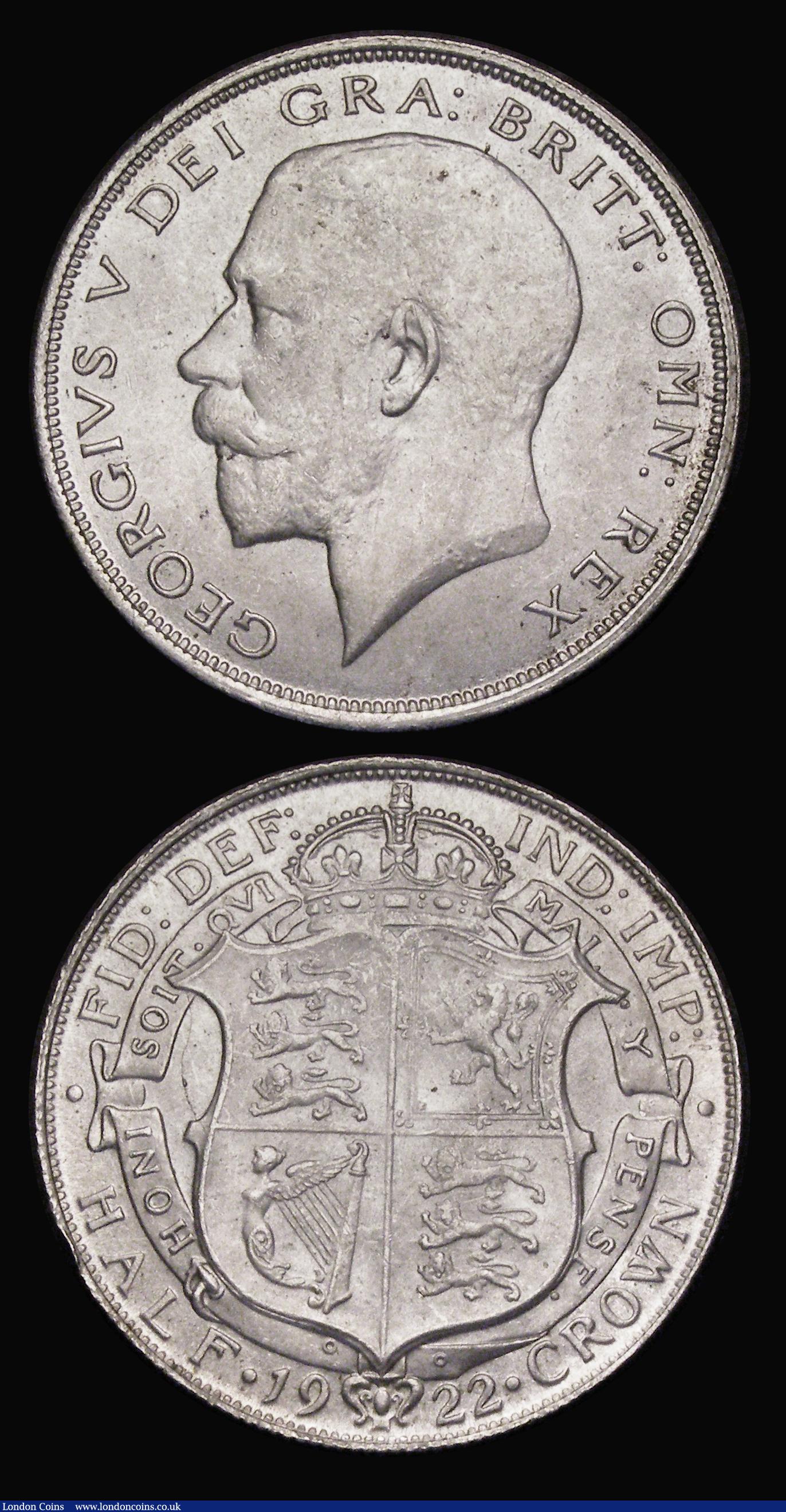 London Coins : A189 : Lot 1787 : Halfcrowns (2) 1921 Large Reverse design, ESC 768, Bull 3722, as Davies 1679, dies 3C, the surfaces ...