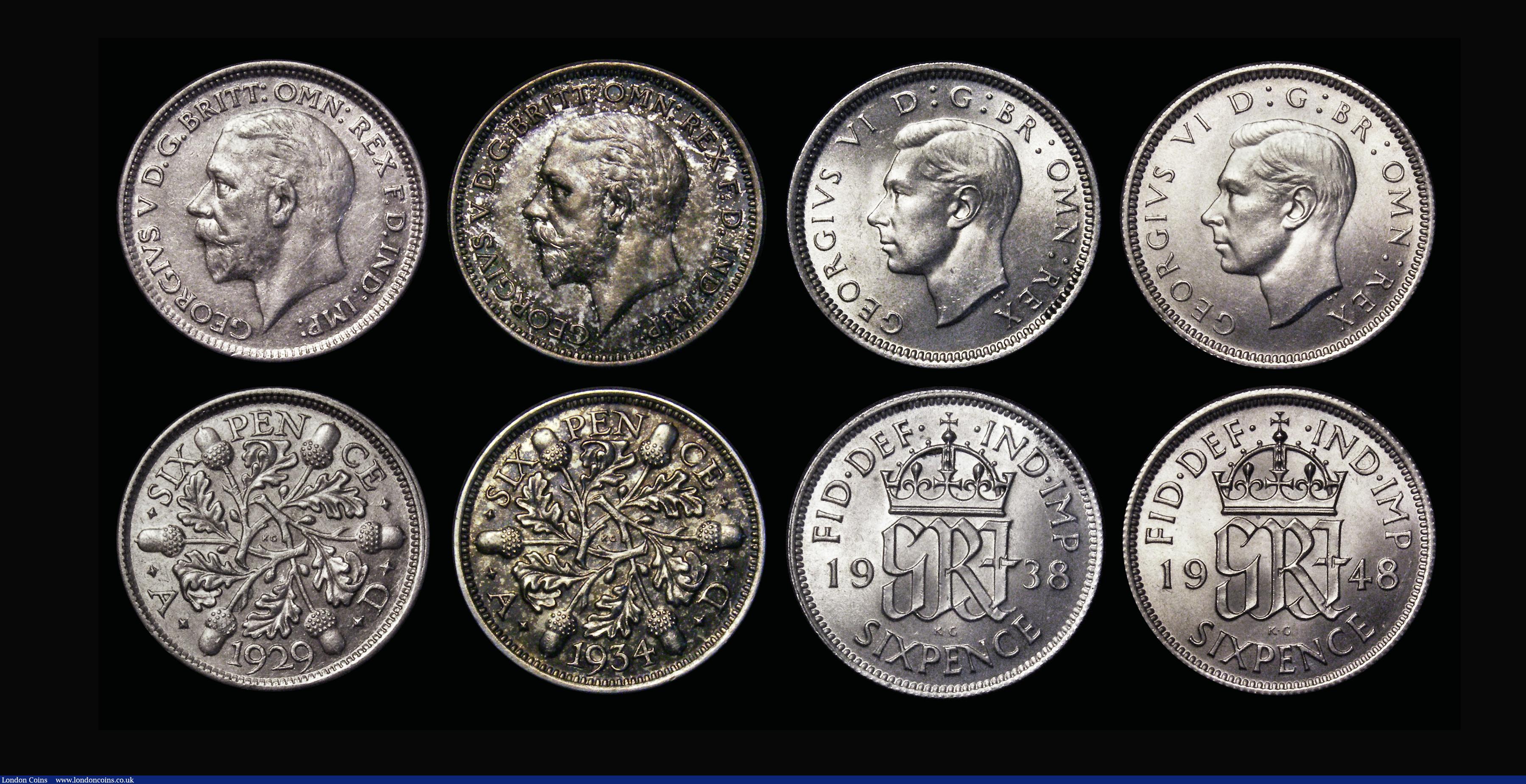 London Coins : A189 : Lot 2423 : Sixpences (14) 1887 Jubilee Head, Withdrawn type GVF, 1892 VF/GVF, 1897 EF/GEF and lustrous with gol...
