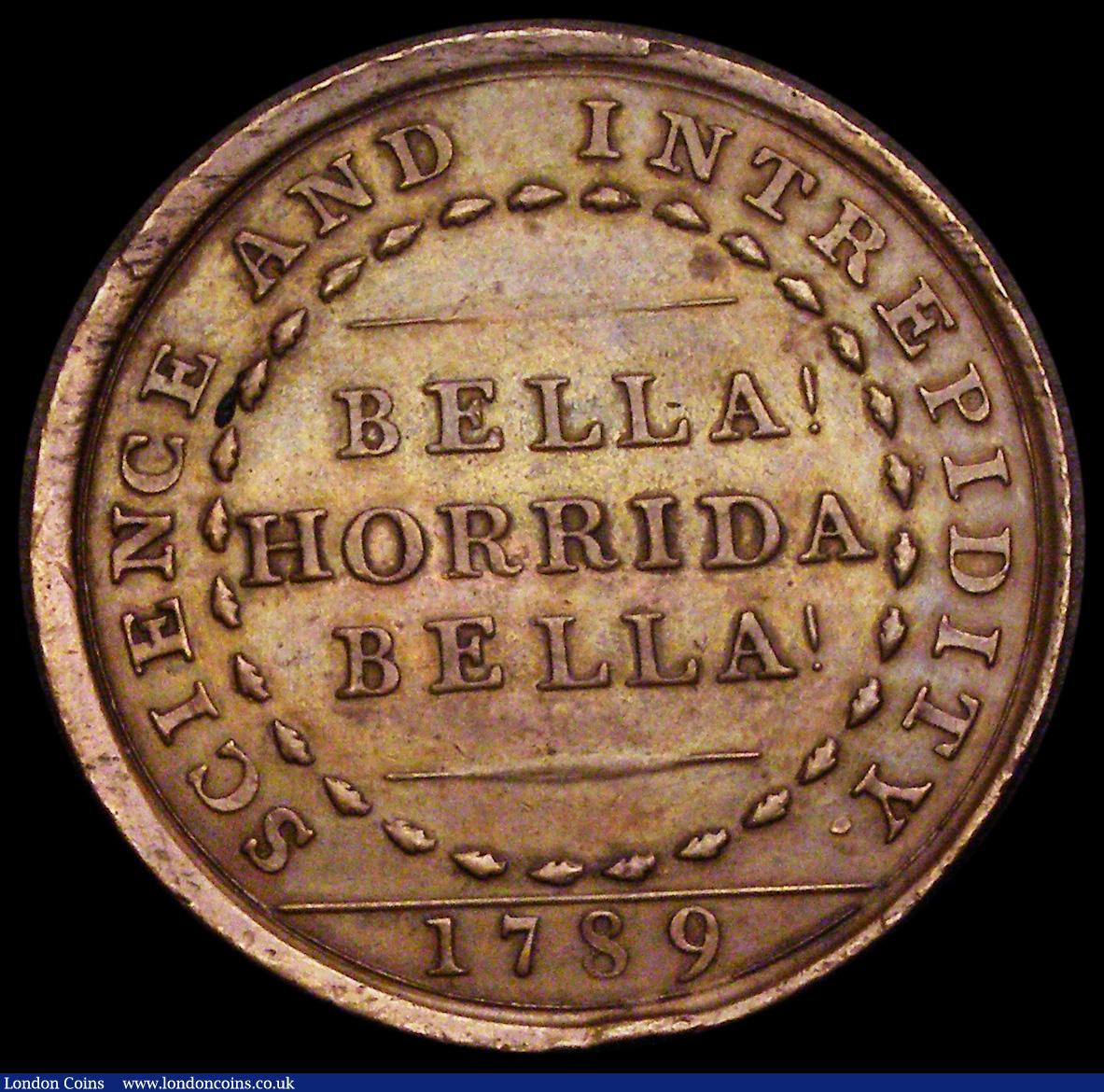 London Coins : A189 : Lot 685 : Penny 18th Century Warwickshire 1789, Thomas Johnson, Obverse: Bust left THOMAS IOHNSON, Reverse: BE...