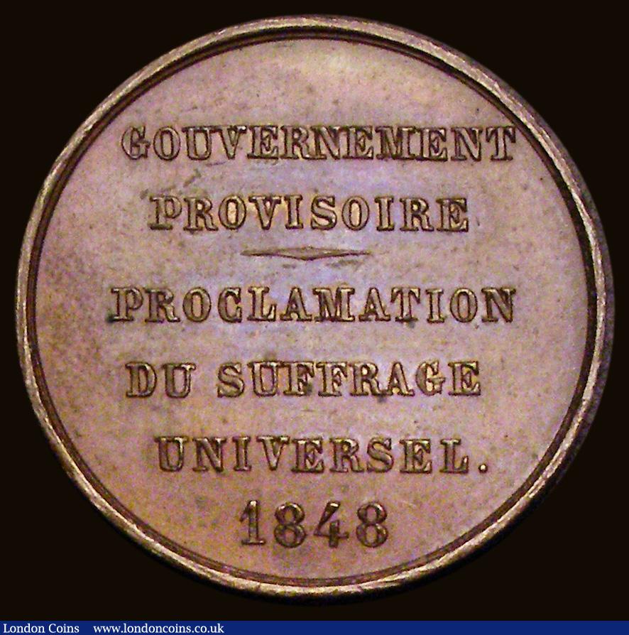 London Coins : A189 : Lot 780 : France, Alexandre Auguste Ledru Rollinand the Proclamation of Universal Suffrage 1848, 26mm in coppe...