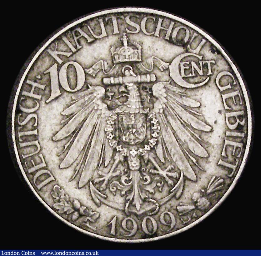 London Coins : A189 : Lot 920 : China - Kiau Chau - German Occupation Coinage Ten Cents 1909 KM#2 Near VF, one of two types issued