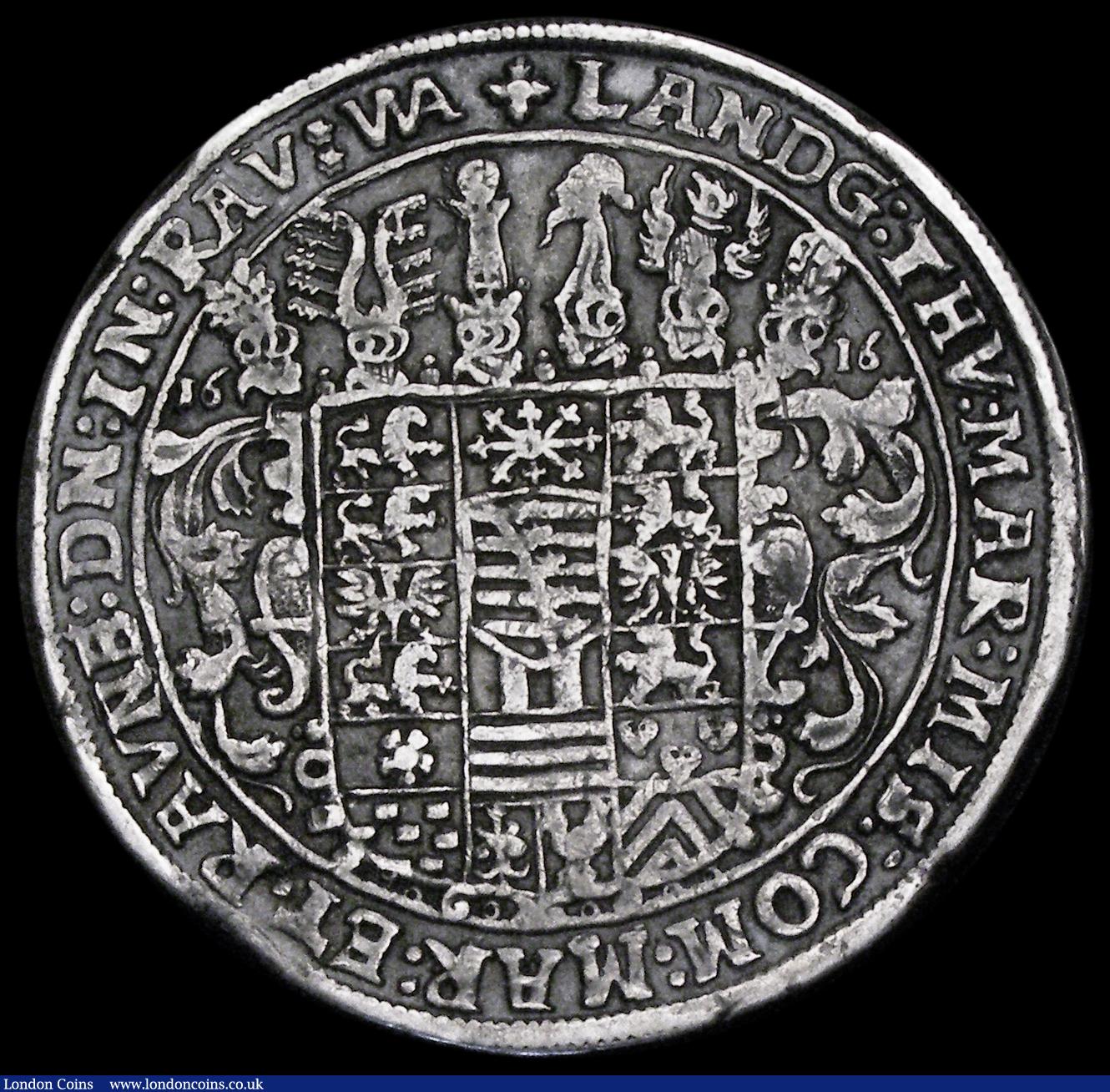 London Coins : A189 : Lot 991 : German States - Saxe-Old-Altenburg Thaler 1616 John Philip, Frederick, John William and Frederick Wi...