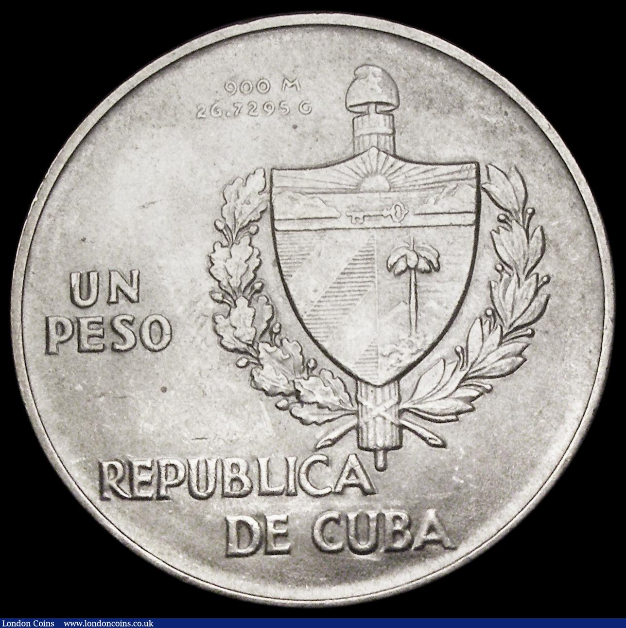 London Coins : A190 : Lot 1213 : Cuba Peso 1934 KM22 Unc