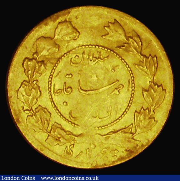 London Coins : A190 : Lot 1331 : Iran Half Toman Gold AH1337 (1919) VF weakly struck in parts edge smoothed in places