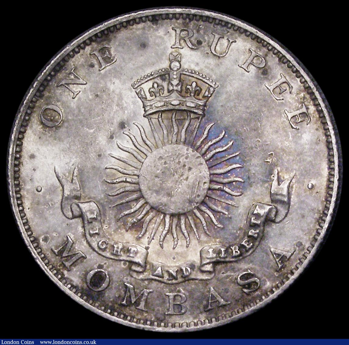 London Coins : A190 : Lot 1372 : Mombasa Rupee 1888H KM#5 EF with a few spots or uneven toning