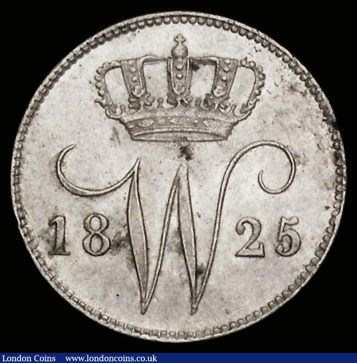 London Coins : A190 : Lot 1380 : Netherlands 25 Cents 1825B EF