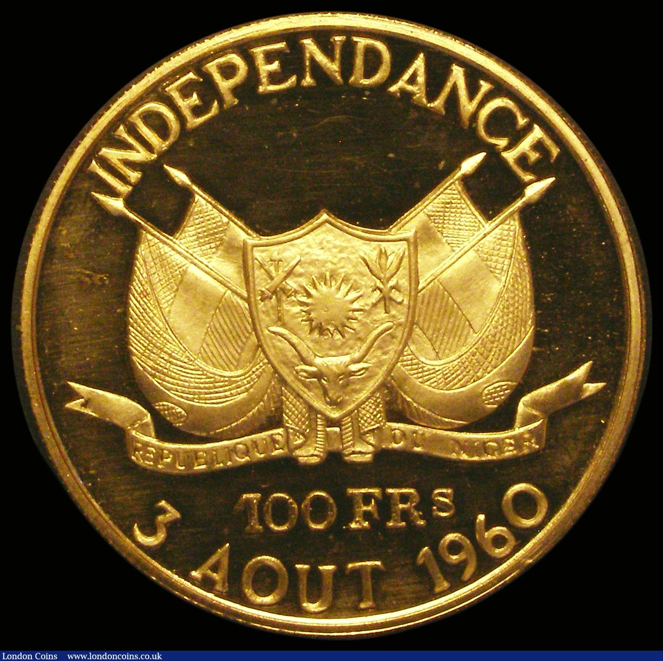 London Coins : A190 : Lot 1383 : Niger 100 Francs 1960 Independence Commemoration KM4 nFDC