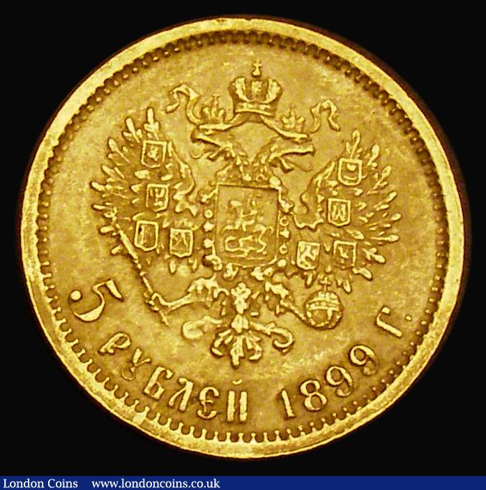 London Coins : A190 : Lot 1412 : Russia 5 Roubles 1899 Y#62 VF