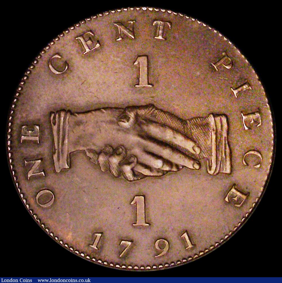 London Coins : A190 : Lot 1419 : Sierra Leone Cent 1791 AFRICA. In exergue below lion KM1 plain edge AU-Unc and Prooflike