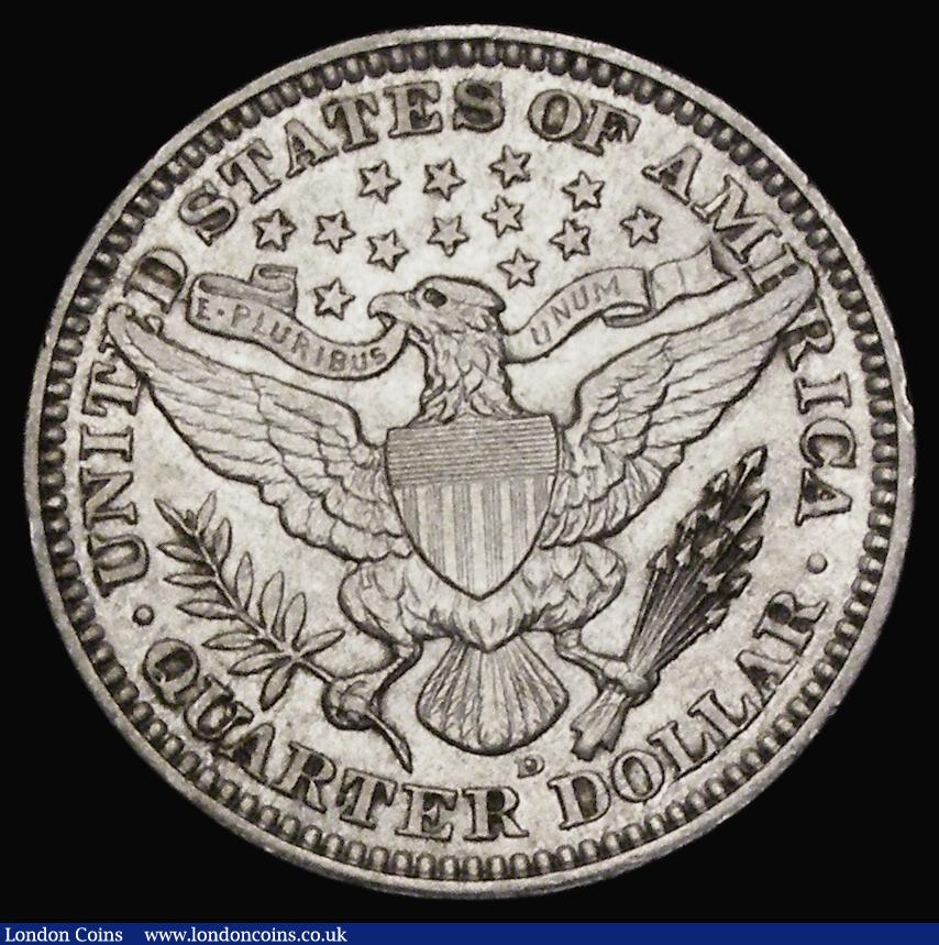 London Coins : A190 : Lot 1642 : USA Quarter Dollar 1909D Breen 4203 GEF/AU the obverse with minor hairlines, comes with old Bowers a...