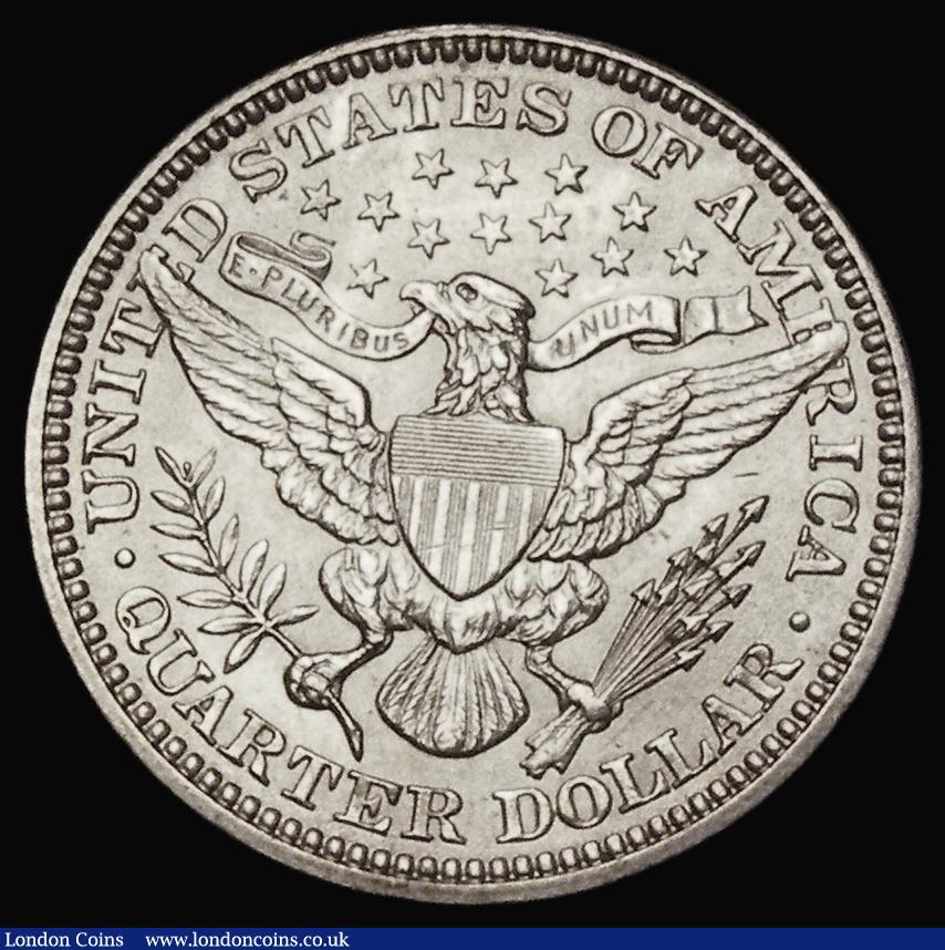 London Coins : A190 : Lot 1649 : USA Quarter Dollar 1914 Breen 4215 UNC or near so and lustrous with minor cabinet friction, comes wi...