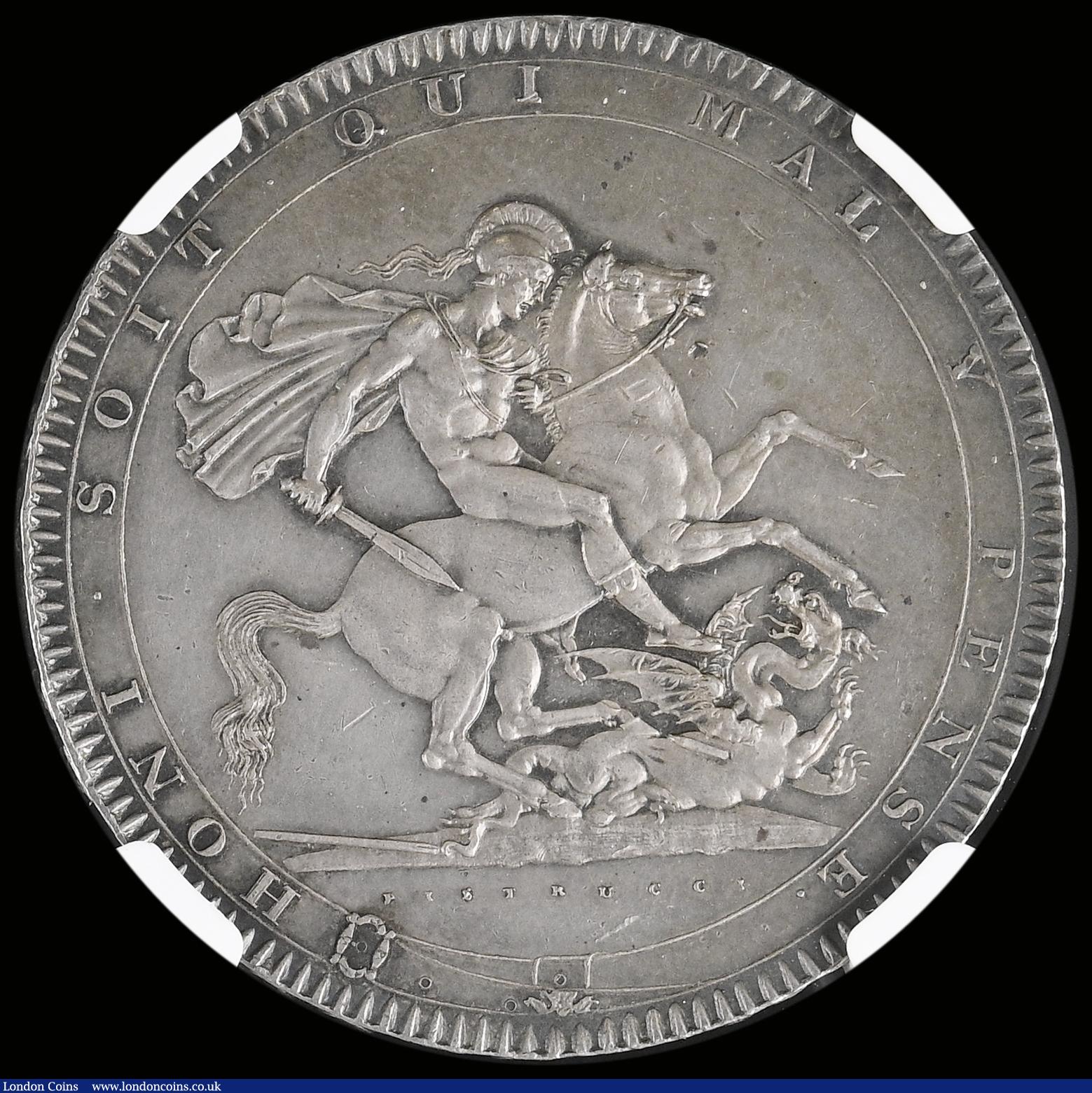 London Coins : A190 : Lot 1685 : Crown 1818 LVIII ESC 211 NGC AU58