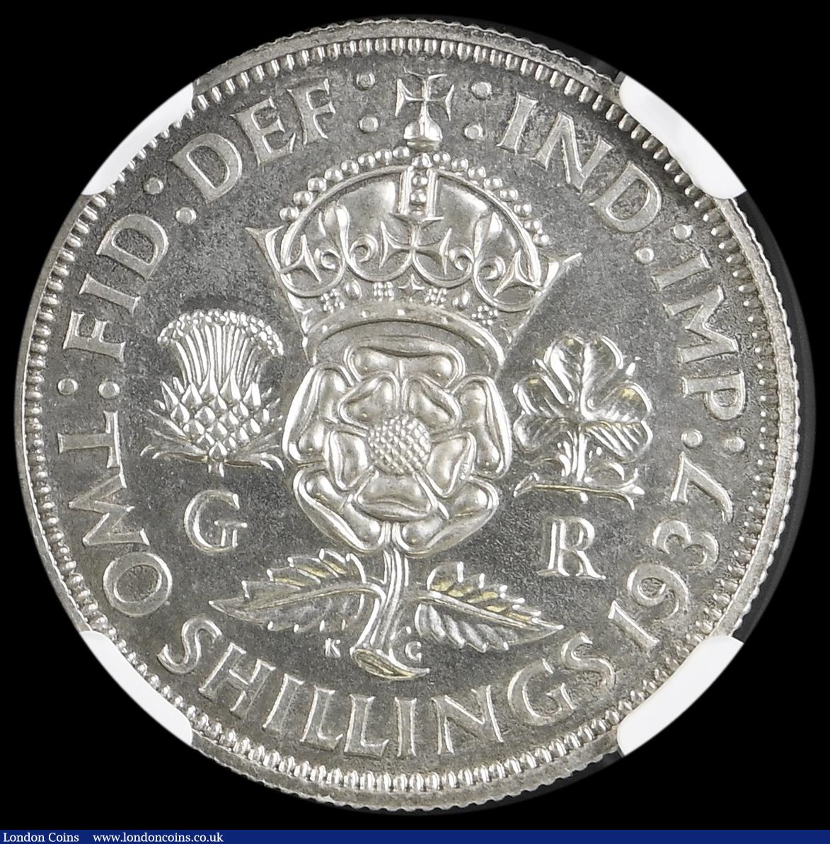 London Coins : A190 : Lot 1818 : Florin 1937 Proof NGC PF66 CAMEO